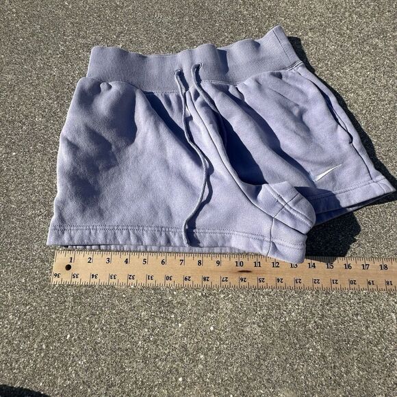 Nike Sportswear Sweat Shorts Womens Small High Rise Light Purple Gym Sports - Picture 5 of 9